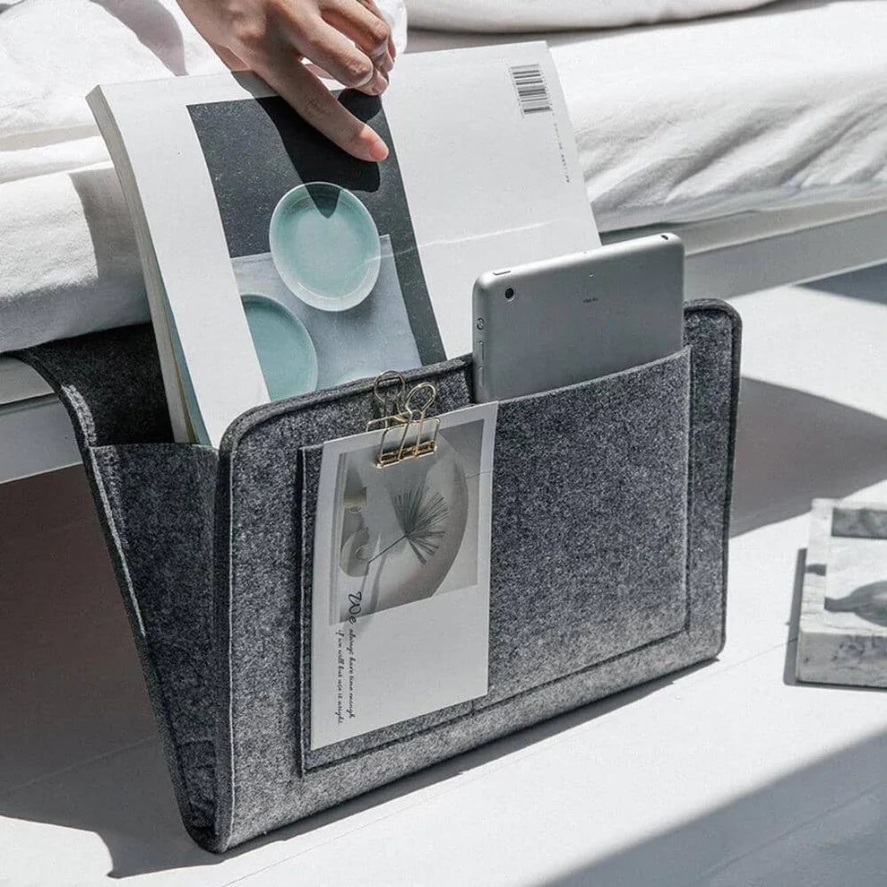 Sac de rangement de chevet multifonctions | BedsideStorageBag™